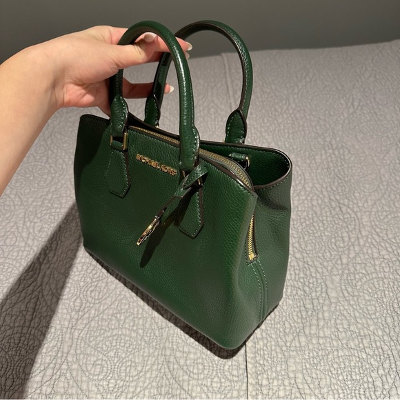 Michael Kors Camille Pebbled Leather Satchel - Picture 4 of 10